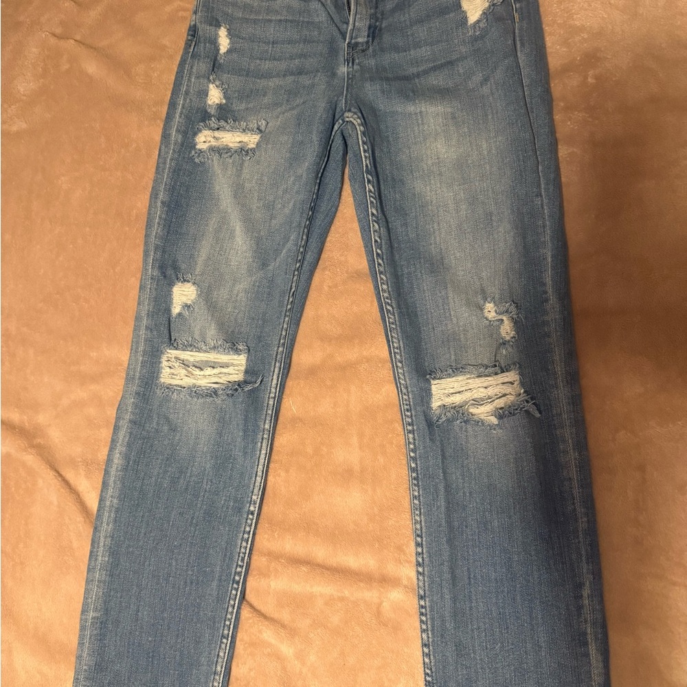 Flying Monkey Light Blue Distressed Jeans